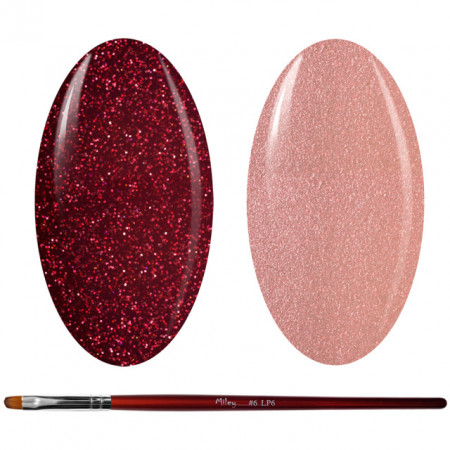 Kit Geluri Color + Pensula Gel Unghii, Cod K2GP-65G/58S