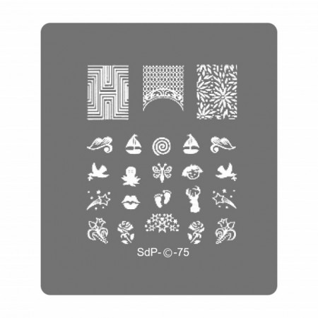 Matrita Metalica Gravata in Profunzime, Cod SdP-75, Placa Stampila Unghii