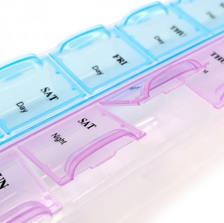 Organizator Medicamente pe 7 Zile cu 14 Compartimente (2/zi)