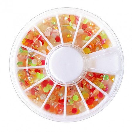 Pietricele Multicolore Unghii Decorative, Discuri Nail Art