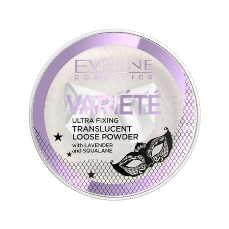 Pudră Machiaj Translucid și Iluminator cu Aplicator - Variete Ultra Fixing Lavender & Squalane Eveline