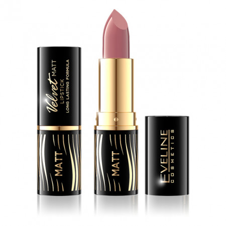 Ruj Buze Catifelat Velvet Matt Eveline Cosmetics Culoare Push Up Pink No 511
