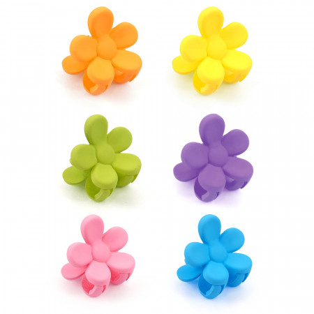Set 6 Clipsuri Par Culori Diferite, Model &#039;Bloom Flowers&#039;