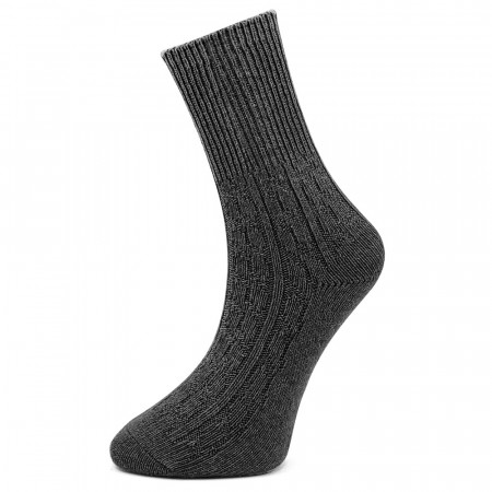 Sosete din Mix de Lână Rezistente la -30°C, 1 Pereche Model 'Wool Wave' Dark Grey