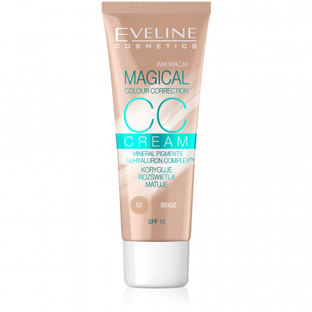 CC Cream Correction Magical Colour Eveline cu SPF15 Culoare Beige No.53