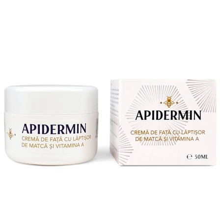 Cremă de Față Apidermin cu Lăptișor de Matcă și Vitamina A - Regenerare, Anti-Rid, Hidratare Intensă