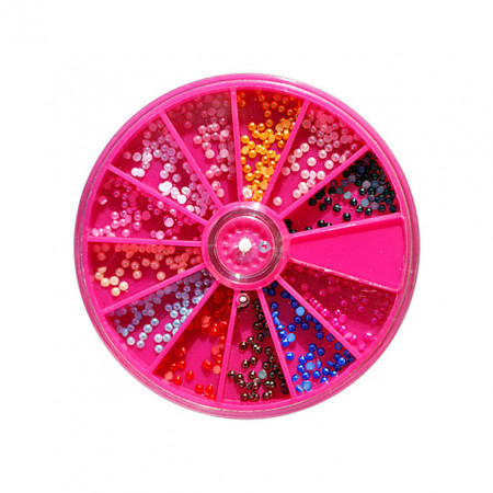 Jumatati de Perle Multicolore Unghii, Disc Nail Art