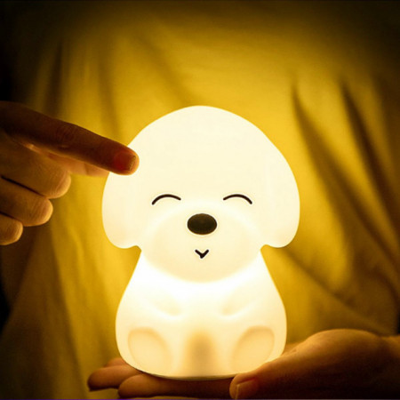 Lampa LED din Silicon cu Telecomanda Model &#039;Sweet Dog&#039; 4 Moduri Iluminare, 16 Culori , Incarcare USB