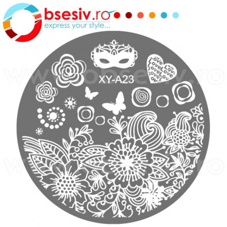 Matrite Stampile Unghii, Cod XY-A23, Accesorii Profesionale Manichiura - Img 2