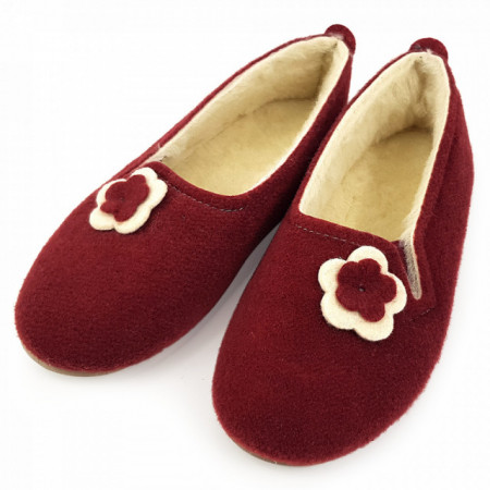 Papuci de Casa Balerini din Postav Imblaniti cu Lana Marca Tylbut Model 'Tradition'