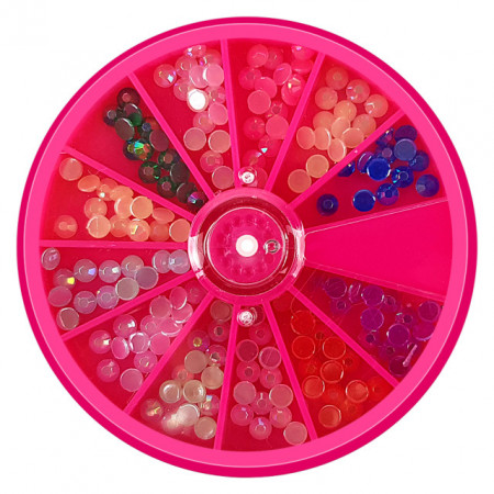 Pietre Multicolore cu Reflexii, Decouri Unghii de Tip Nail Art