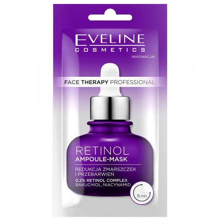 Masca Față Fiolă cu Retinol, Reducere Riduri si Decolorare Ten Eveline Face Therapy