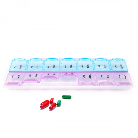 Organizator Medicamente pe 7 Zile cu 14 Compartimente (2/zi)