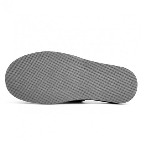 Papuci de Casa din Piele Marca Tylbut Model &#039;Geometry&#039; Culoare Gri