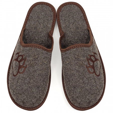 Papuci de Casa din Postav cu Talpa Groasa Marca Bosaco Model &#039;Wild Walk&#039;