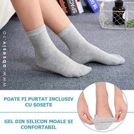 Separator si Corector Deget Mare Picior cu Protectie Monturi 1 Pereche - Silicon Moale