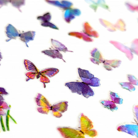 Abtibilde Unghii Culoare Multicolor Model 'Butterfly Harmony' No. Z-D3861