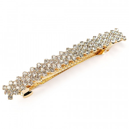 Agrafa de Par Metalica cu Pietre 'Sparkles' Gold