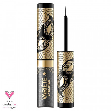 Creion de Ochi cu Pensula Subtire Eyeliner Variété Eveline, 04 Silver Dust