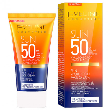 Crema Față cu Protectie Solara Ridicata SPF50 cu Filtre UVA si UVB Eveline Cosmetics