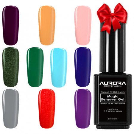 Kit Oja Semipermanenta Aurora 10 + Magic Remover CADOU