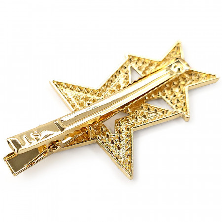Agrafa de Par Metalica cu Pietre &#039;Stars Shiner&#039; Gold