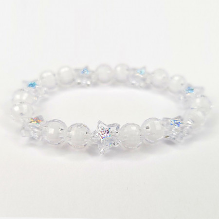 Bratara Elastica cu Margele de 8mm Model 'Crystal Twilight'