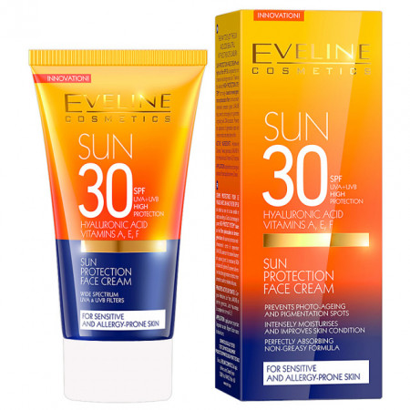 Crema Față cu Protectie Solara Ridicata SPF30 cu Filtre UVA si UVB Eveline Cosmetics