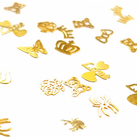 Decoratiuni Metalice Unghii Marimi si Forme Diferite, Disc Nail Art