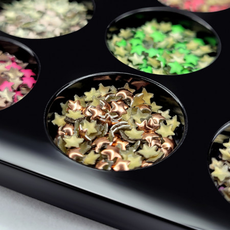 Decoratiuni Unghii Tip Tinte Model Stelute Multicolore, Accesorii Nail Art