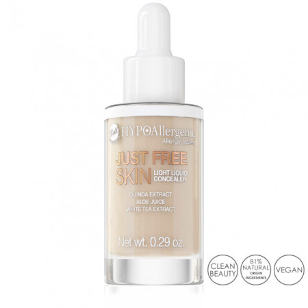 Fond de Ten Anticearcan Lichid Hipoalergenic Just Free Skin, 02 Fresh Bell Cosmetics