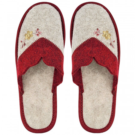 Papuci de Casă din Postav Lim Art Nature's Embrace Red - Confort Natural Acasă