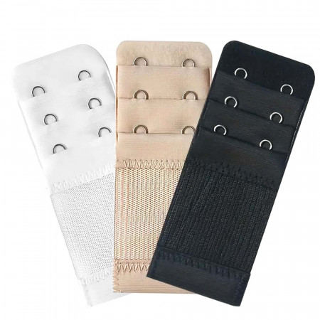 Prelungire Sutien cu Elastic sau Extensie Sutien, Set 3 Buc. Alb/Crem/Negru