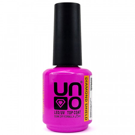 Top Coat Diamond Shield LED/UV Brand Uno, Soak OFF Formula 15ml