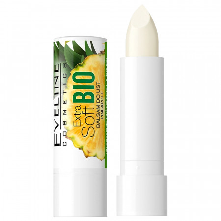 Balsam Buze Extra Soft BIO cu Aroma si Parfum de Ananas Eveline Cosmetics