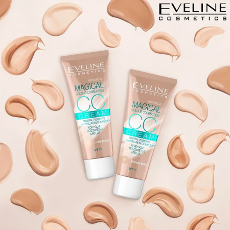 CC Cream Correction Magical Colour Eveline cu SPF15 Culoare Medium Beige No.52