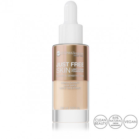 Fond de Ten Lichid Iluminant si Hipoalergenic Just Free Skin, 03 Sunny