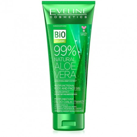 Gel Multifunctional Piele Uscata si Iritata Corp si Fata Bio Organic Aloe Vera Natural 99% Eveline Cosmetics