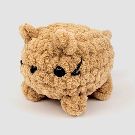 Pisicuță de Pluș Croșetată Manual 'Cookies Cat' - Jucărie Handmade, Cadou Perfect