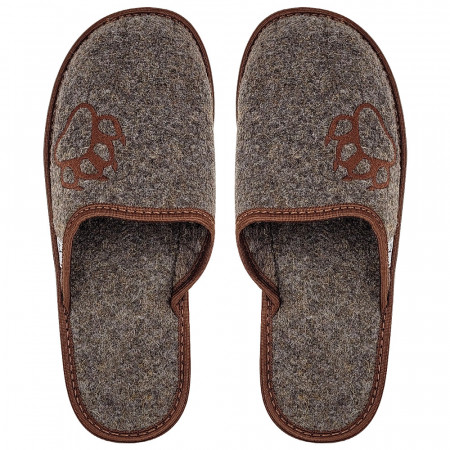 Papuci de Casa din Postav cu Talpa Groasa Marca Bosaco Model 'Wild Walk'