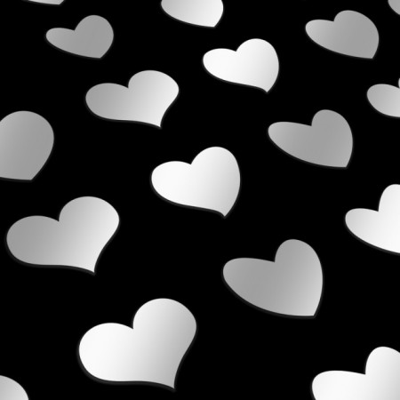 Abtibilde Unghii Culoare Argintiu Model 'Silver Hearts' No. Z-D4513S