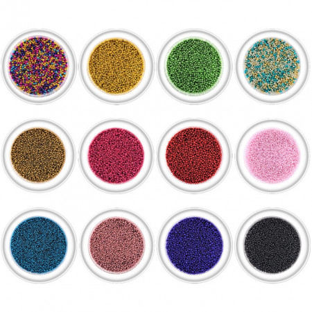Bilute Caviar Unghii Set 12 Culori Diferite Cod O-SC03