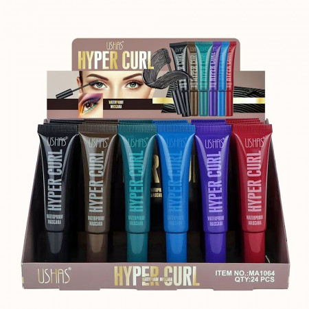 Mascara Waterproof Ushas Hyper Curl Culoare Maro