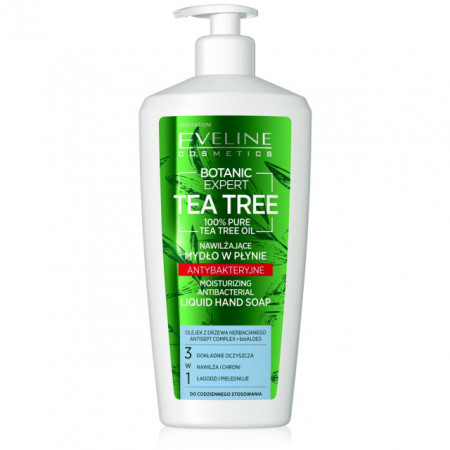 Sapun Lichid Antibacterian cu Ulei din Arbore de Ceai 3in1 Botanic Expert Tea Tree Oil 100% Pure Eveline
