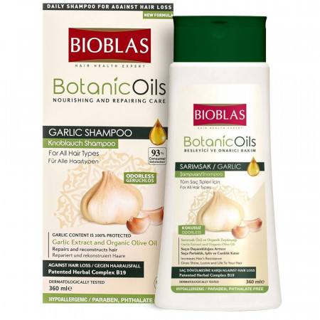 Bioblas Sampon Nutritiv & Reparator - Usturoi & Ulei de Masline Organic