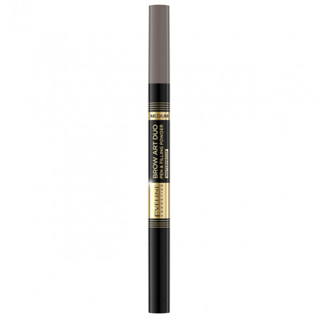 Creion Pudra pentru Sprancene 2in1 Vegan Eveline Brow Art Duo 02 Medium