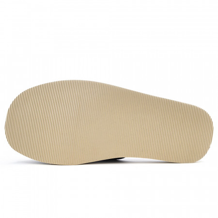 Papuci de Casa din Piele Imblaniti cu Lana Marca Tylbut Model &#039;Lost City&#039; Black