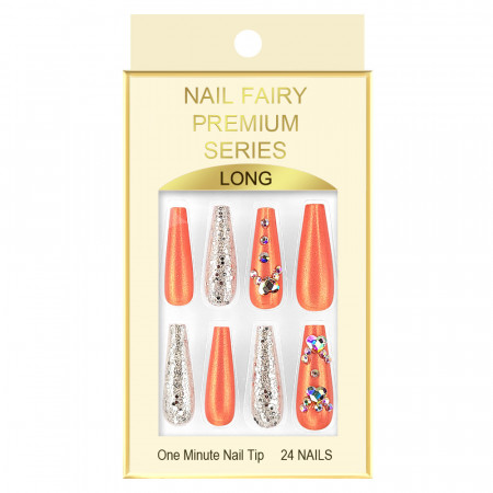 Set 12 Unghii Reutilizabile cu Manichiura Instant 'Nail Fairy Premium Series' Model 'Sweet Heart'