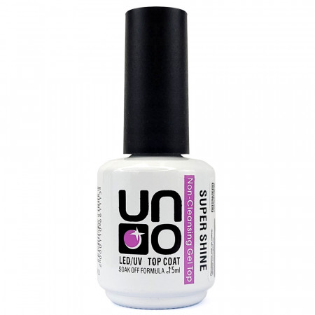 Top Coat Super Shine LED/UV Brand Uno, Soak OFF Formula 15ml