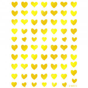 Abtibilde Unghii cu Inimioare Decorative pentru Manichiura 'Sweet Heart' No. Z-D4513 Gold